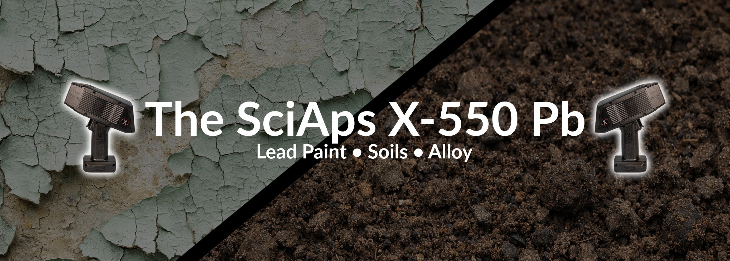 SciAps X-550 Pb Collection Banner for HUD Approved Lead Paint, Soil, or Alloy Testing