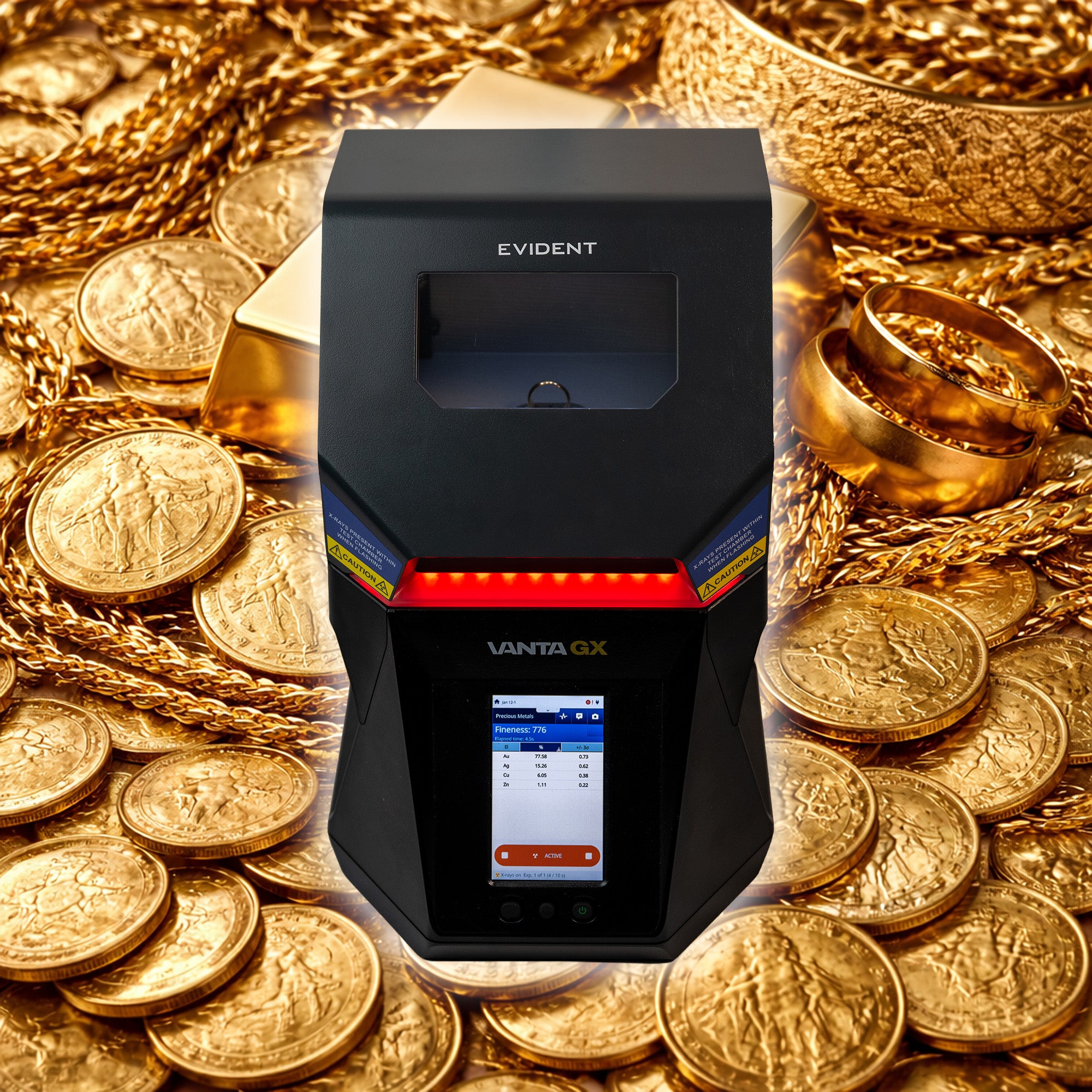 Evident Vanta GX Benchtop XRF for Jewelry, Gold, Silver, Precious Metals, and Coins analysis
