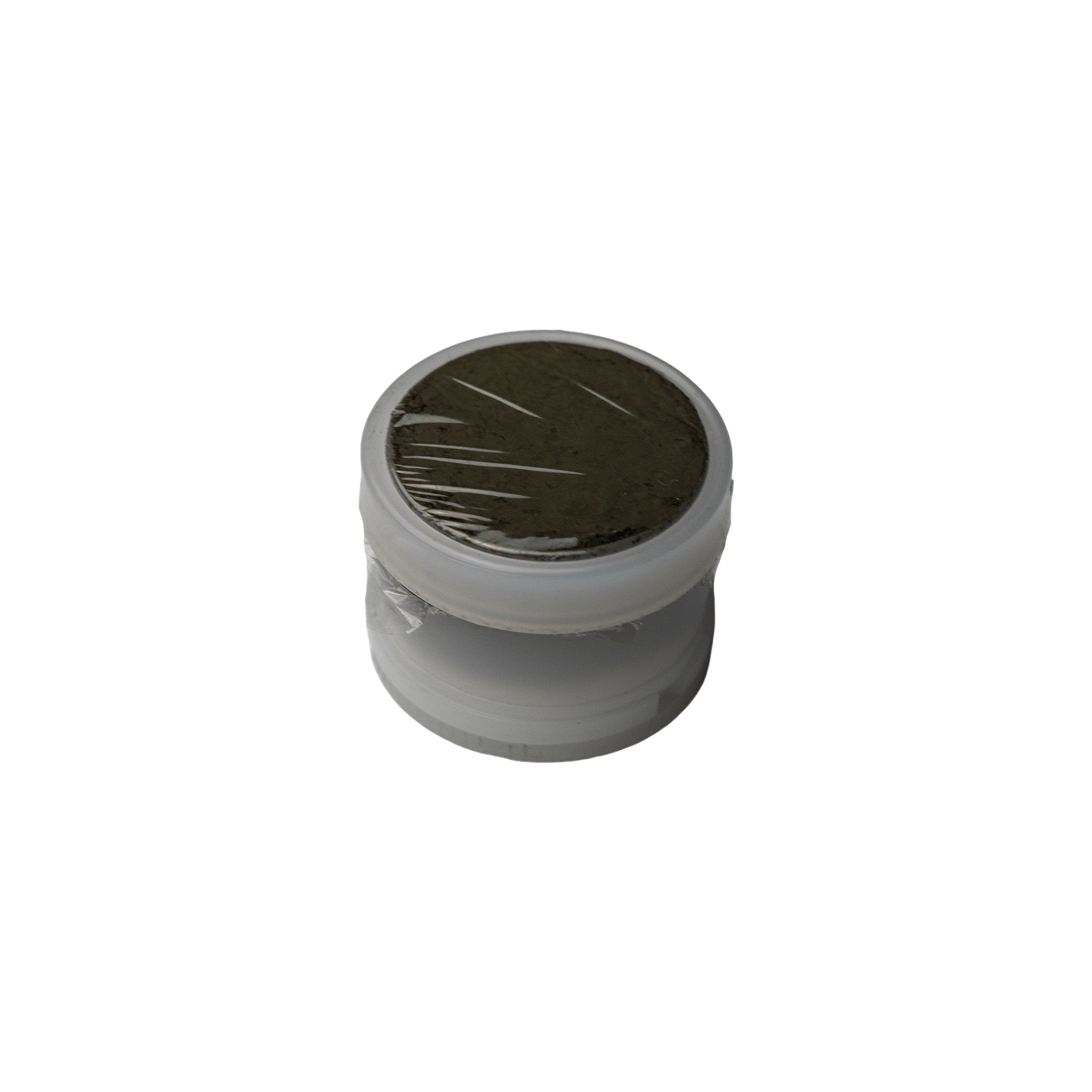 Oreas 990b prepared for handheld XRF analysis in sample cup with x-ray foil