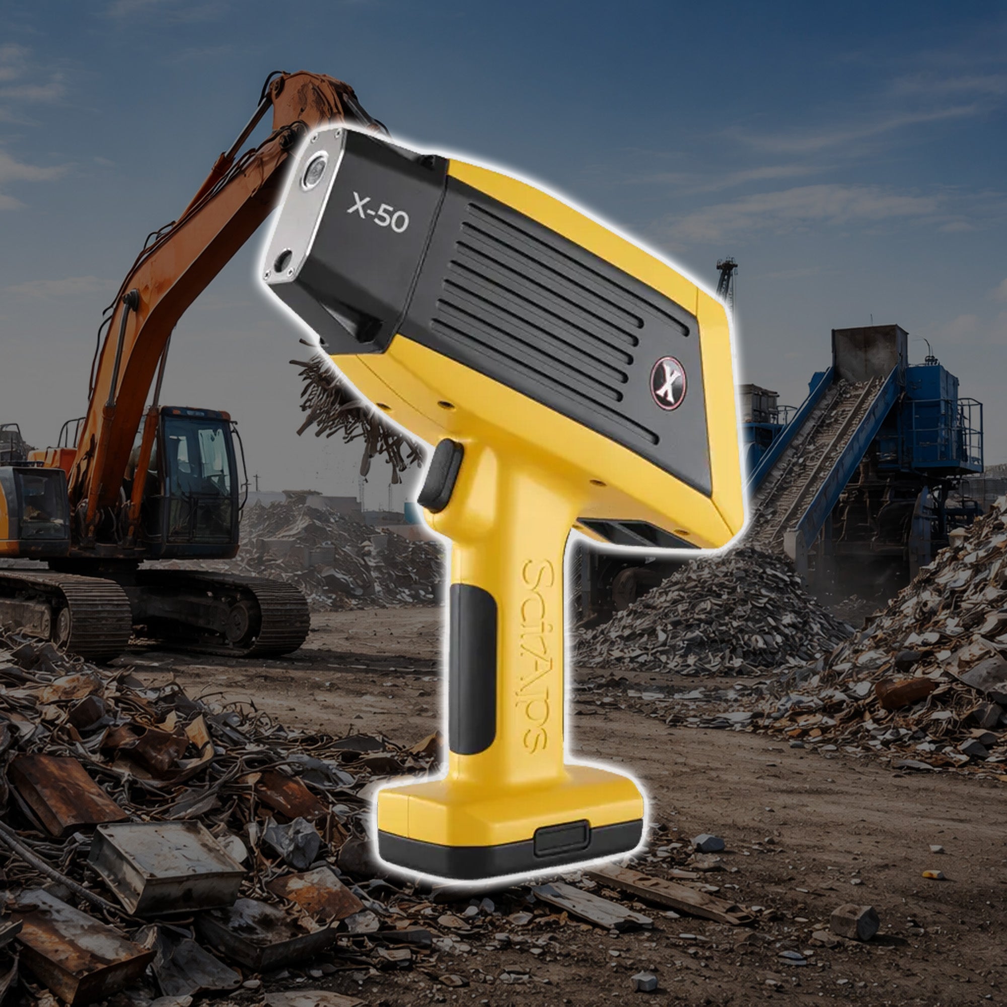SciAps X-50 Handheld XRF Analyzer Configured for scrap metal recycling
