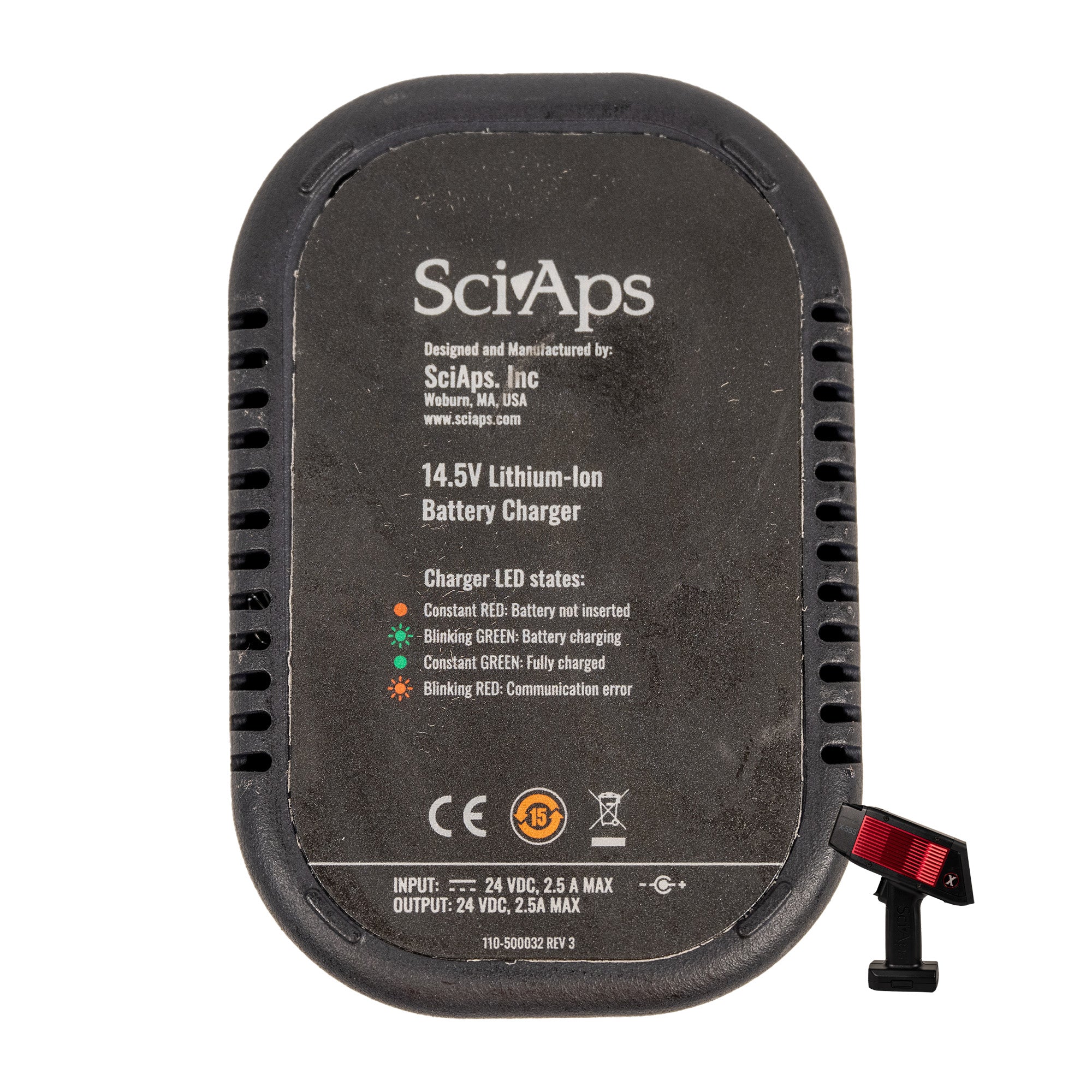 Old Style SciAps X555 Battery Charger Bottom 14.5V Lithium Ion Battery Charger