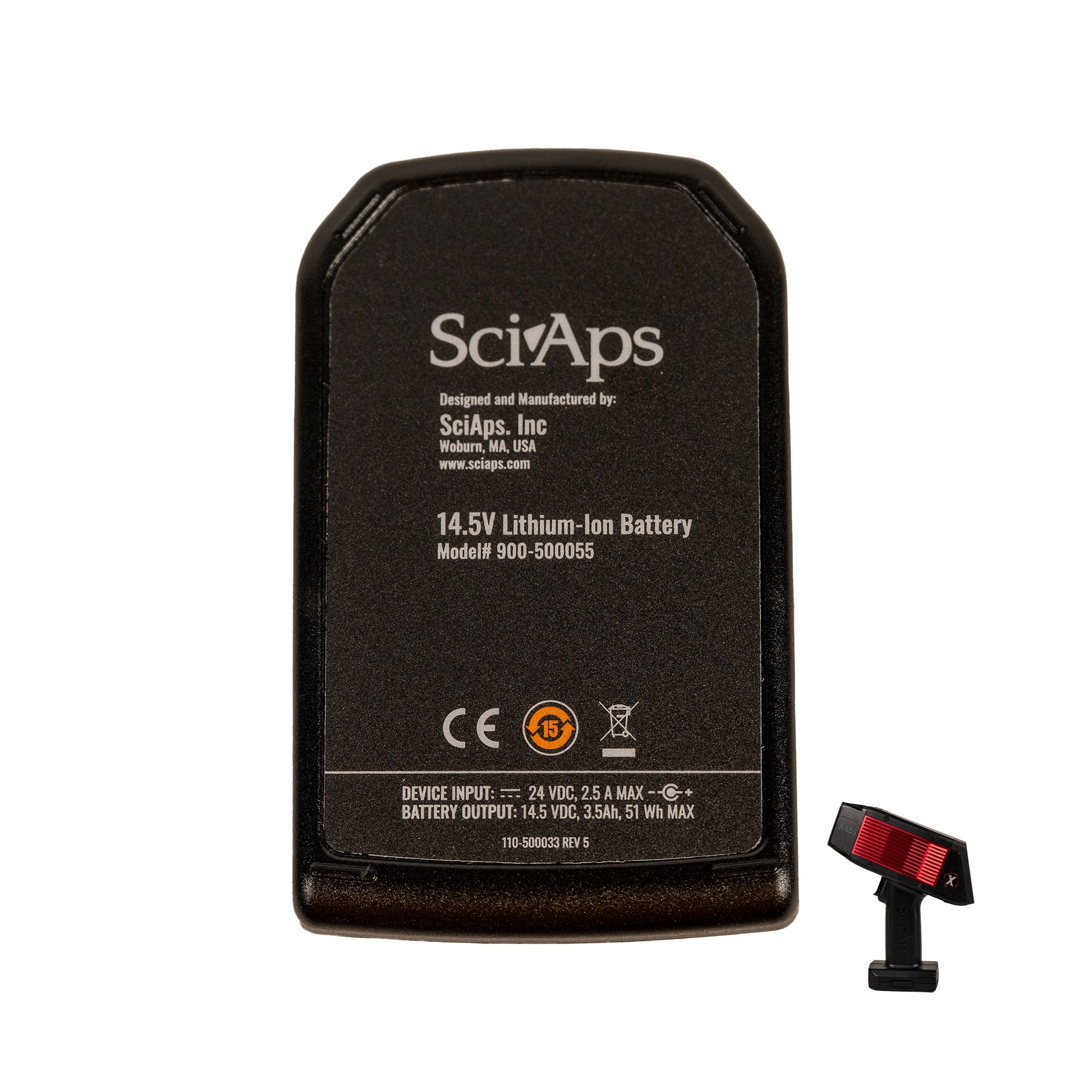 Old Style SciAps X555 Lithium Ion Battery PN 900-500055 Bottom 14.5V 3.5Ah 51Wh