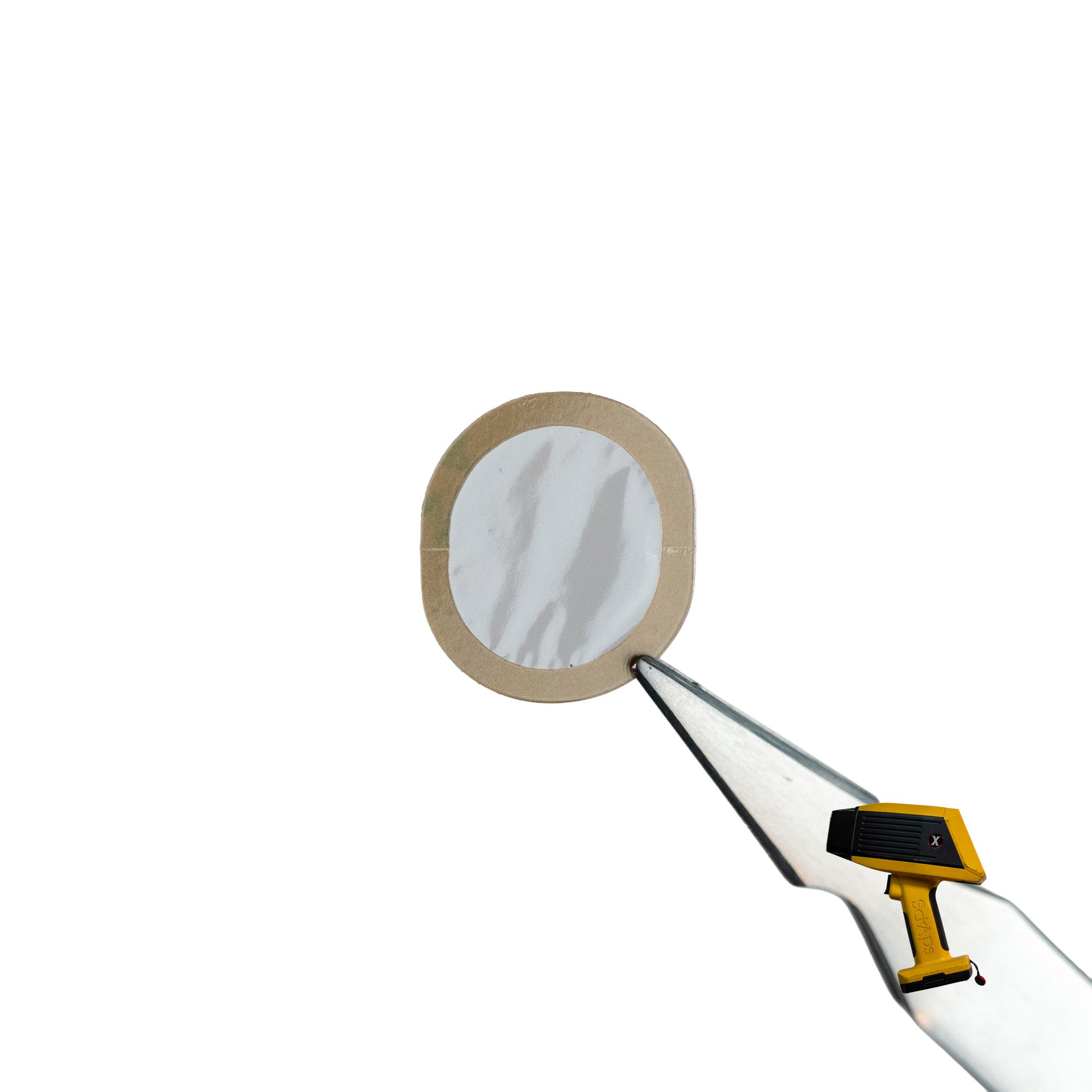 SciAps X-200 Prolene window shown held by a tweezer