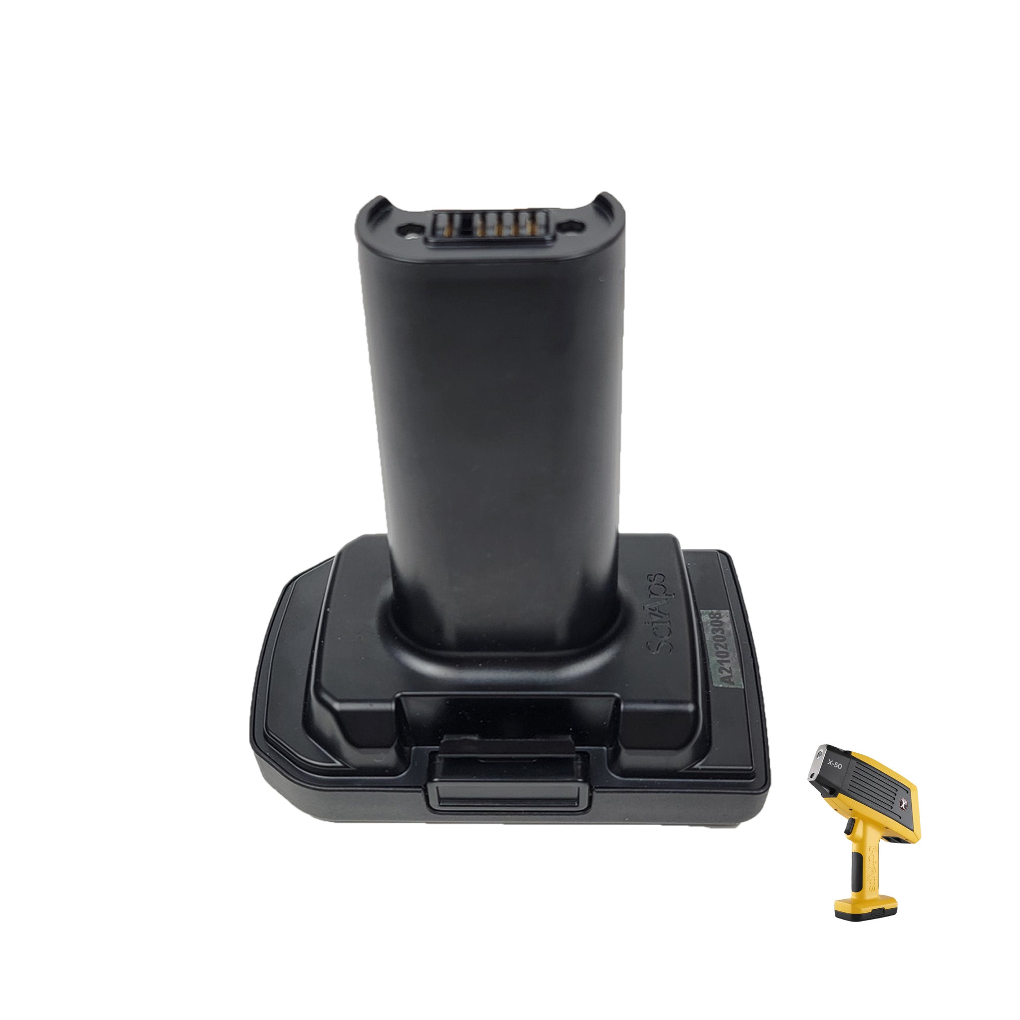 SciAps X-50 Rechargeable Lithium Ion Battery Side view on white background