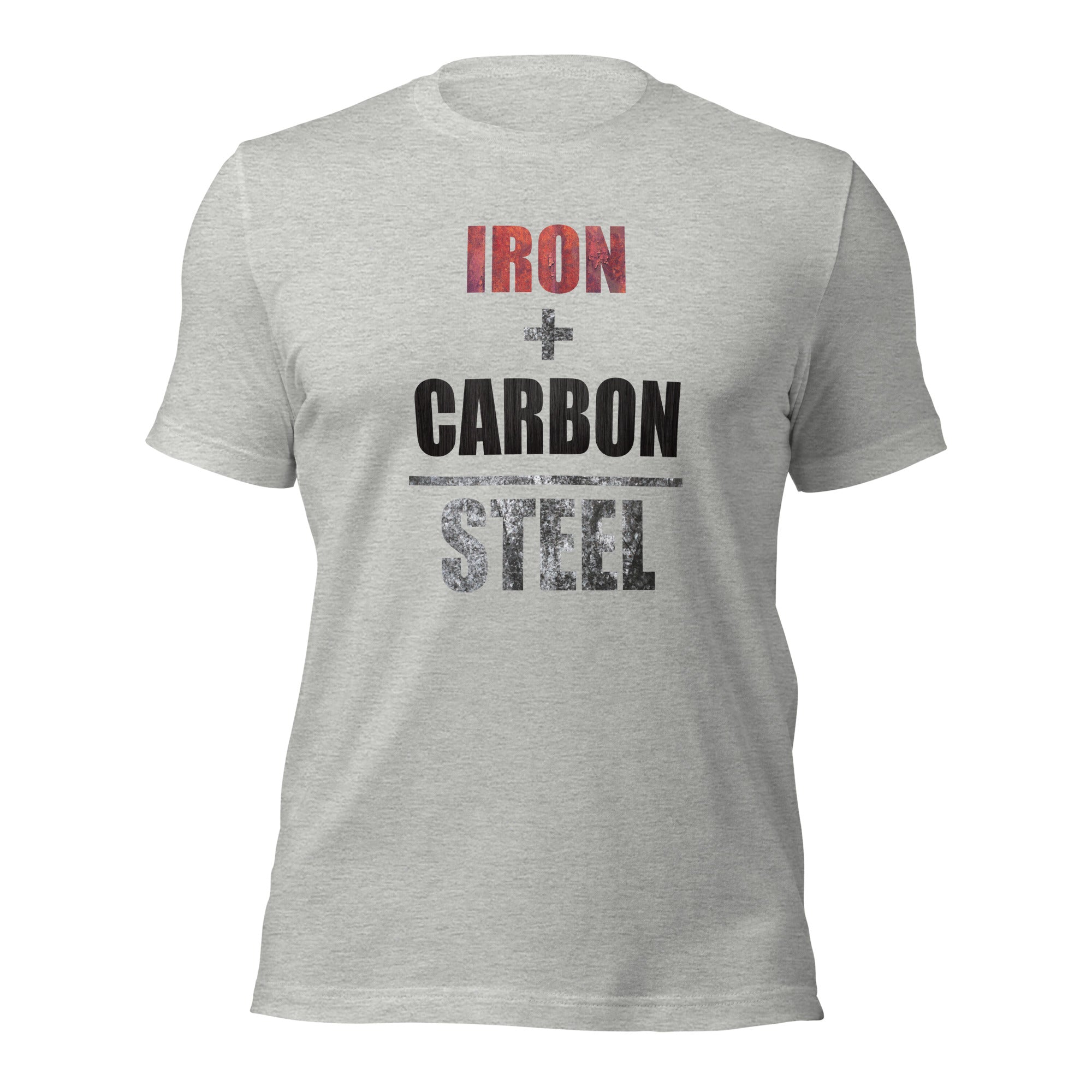 Iron + Carbon = Steel Unisex t-shirt