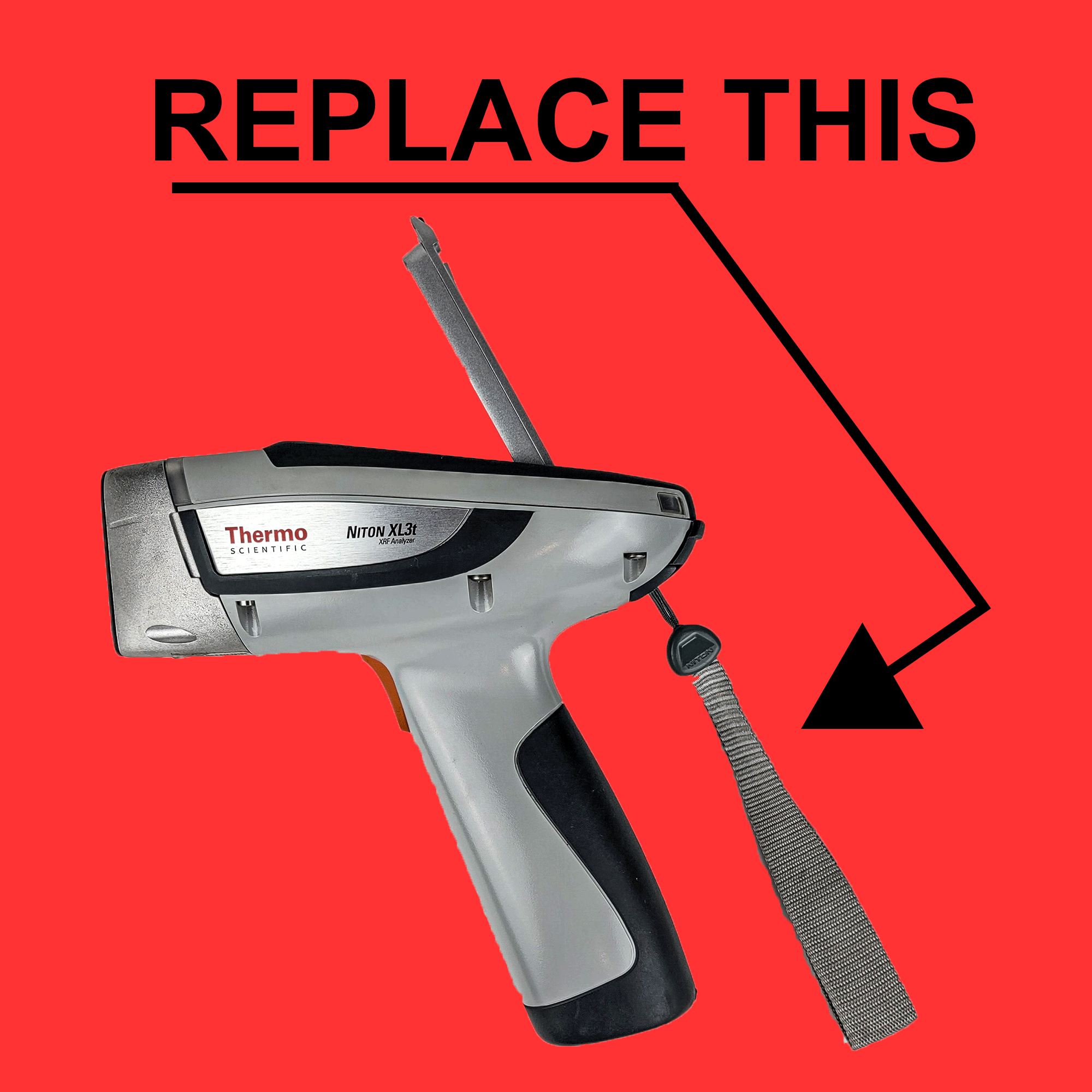 Handheld XRF replacement wrist strap, replace your old wrist strap, upgrade today