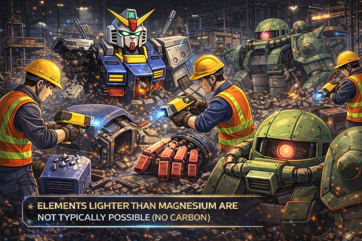 Handheld XRF being used on scrap metal application