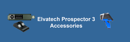 Elvatech Prospector 3 Accessories including battery and battery charger Compatible models: Elvatech ProSpector3 + Elvatech ProSpector 3 Advanced + Elvatech ProSpector 3 Max