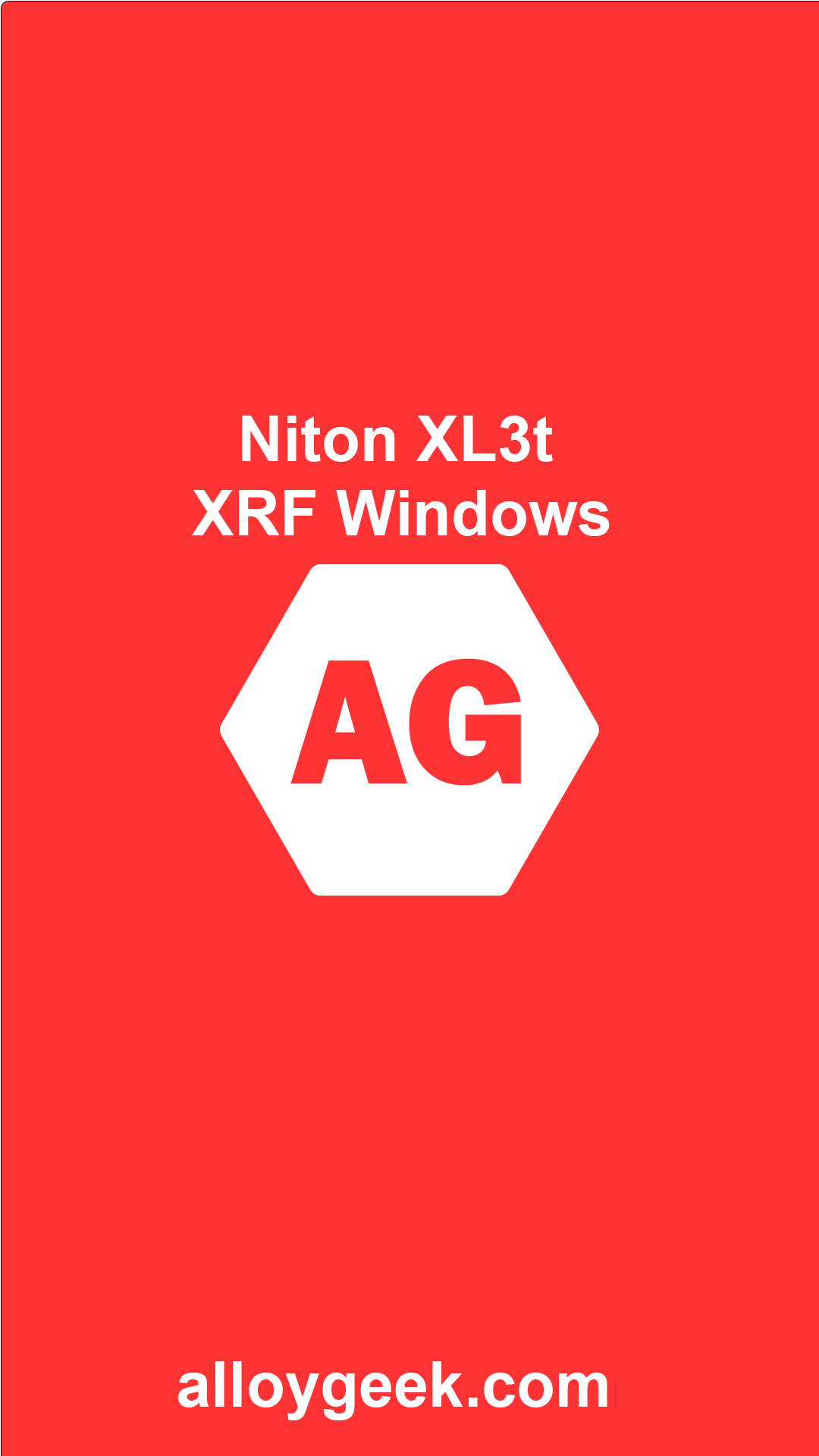 Niton XL3t XRF Window Replacement Collection