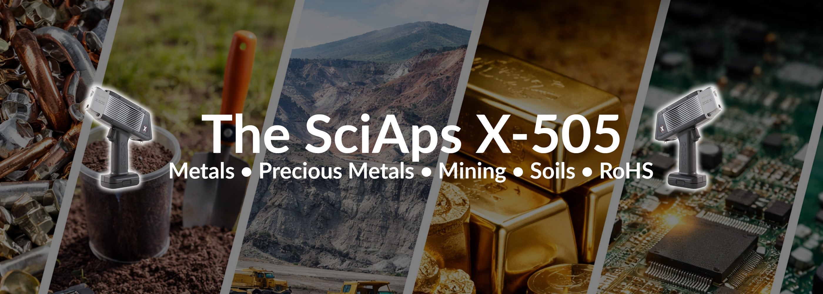SciAps X-505 Collection Banner Hero Image for XRF, Parts, and Accessories Collection