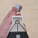 Alloy Geek Handheld XRF Sample Cup Holder showing placement of 32mm Sample Cup