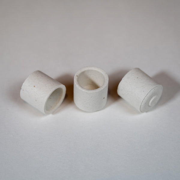 Crucibles for your LECO CS744 Carbon Sulfur Analyzer showing 3 views Part Number 528-050 C744 S744