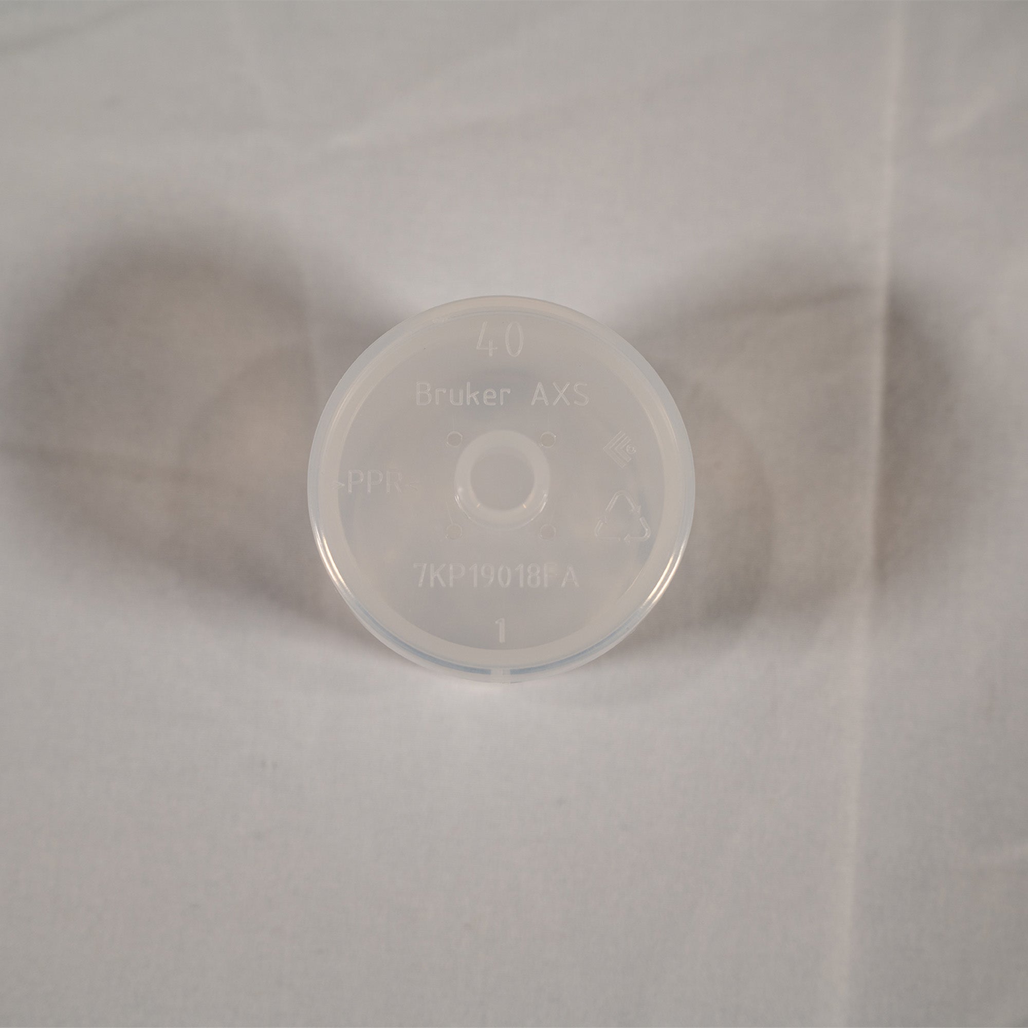 Bruker S2 Puma XRF Sample Cups Bottom View with PN 7KP19018FA