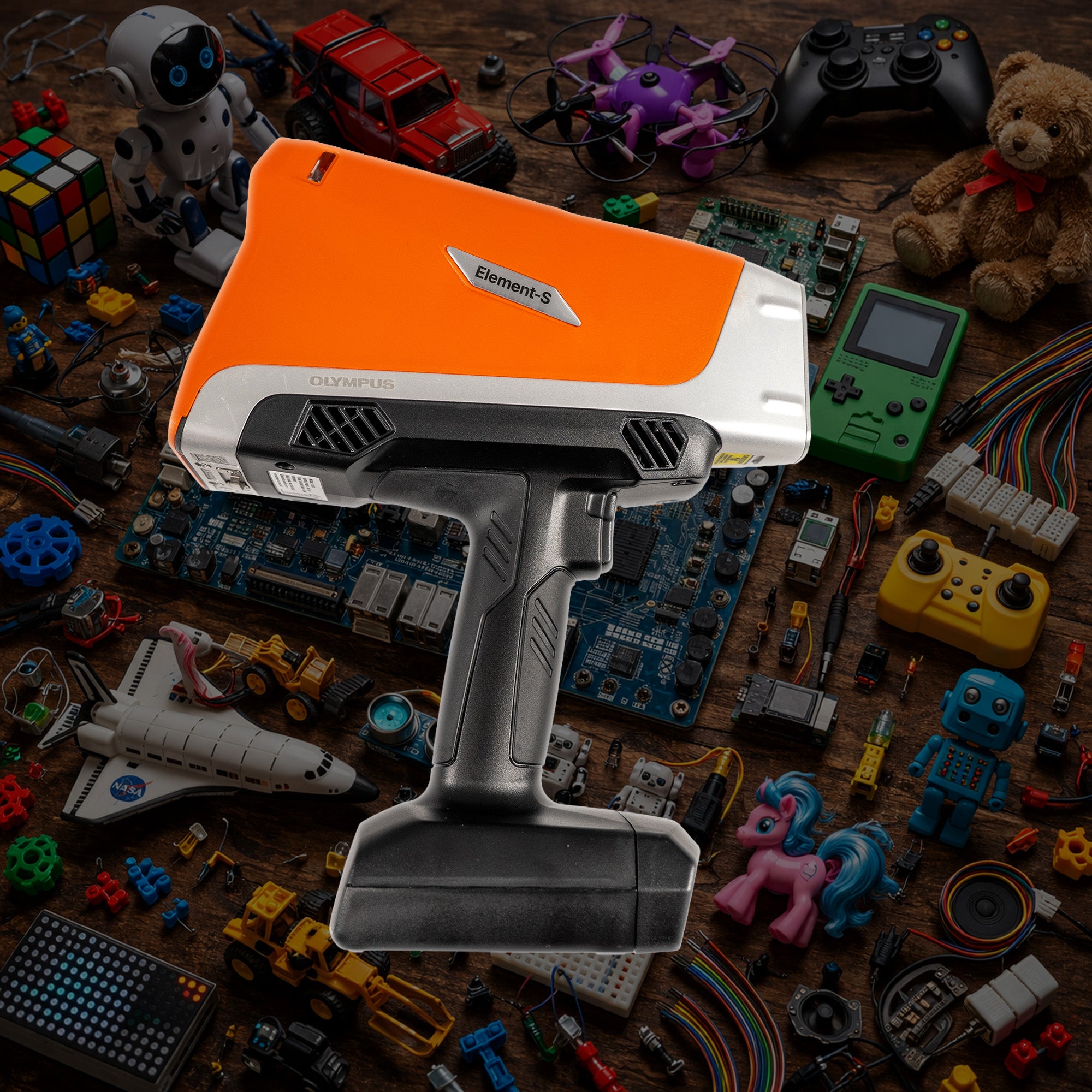 Evident Vanta Element-S Entry-Level Handheld XRF Analyzer for RoHS Screening and Testing on products to test background