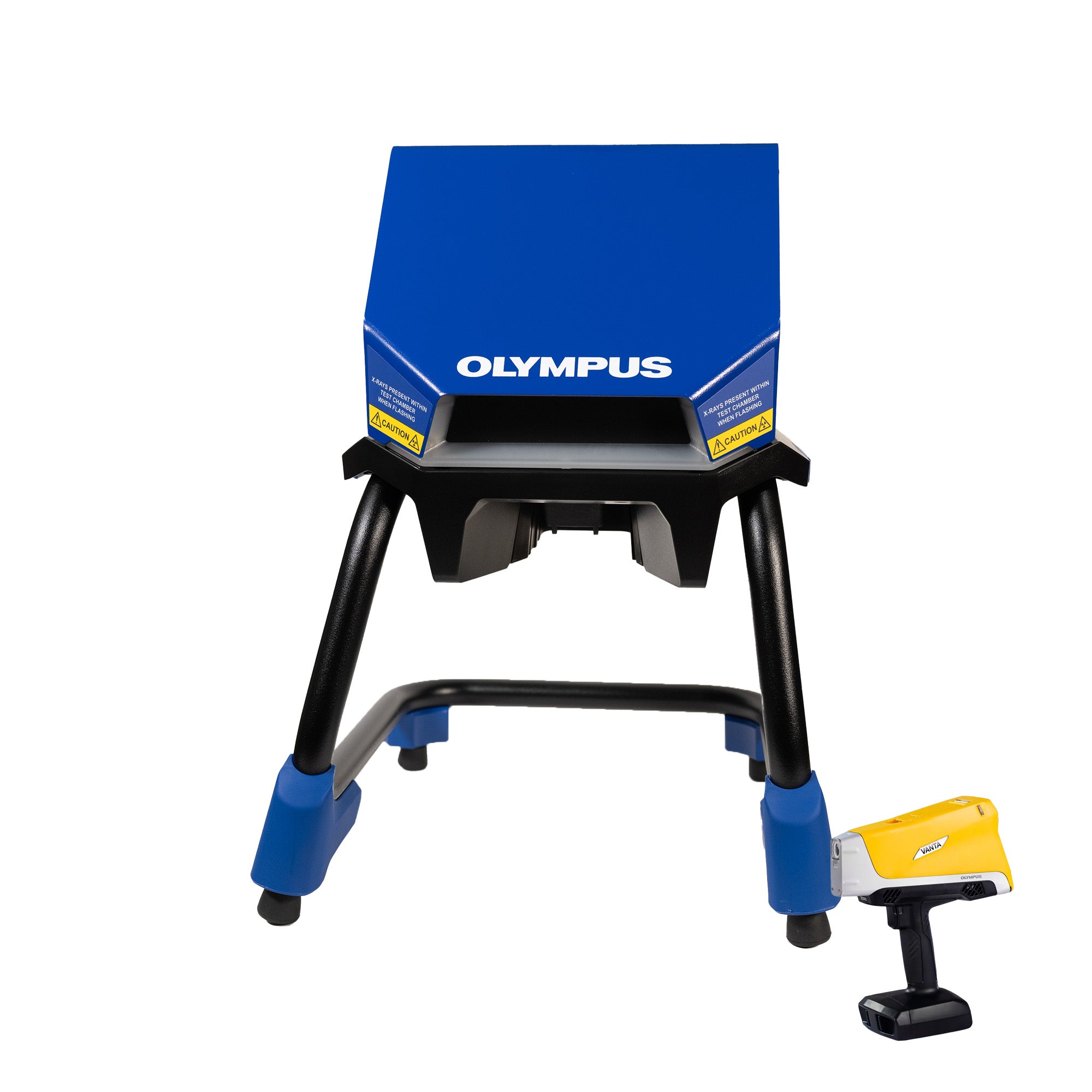 blue evident vanta max workstation on white background