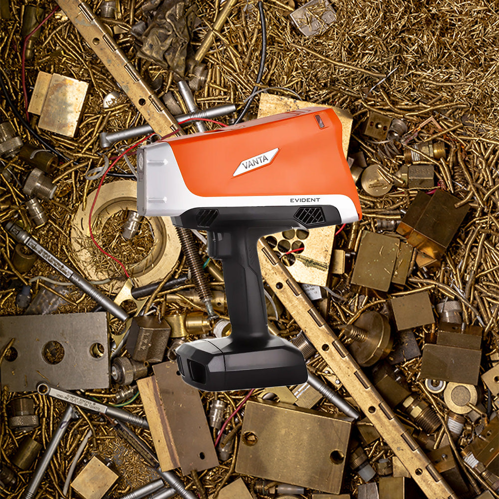 Evident Vanta Element-S Handheld XRF Analyzer for Scrap Metal Recycling including light elements for Aluminum Sorting