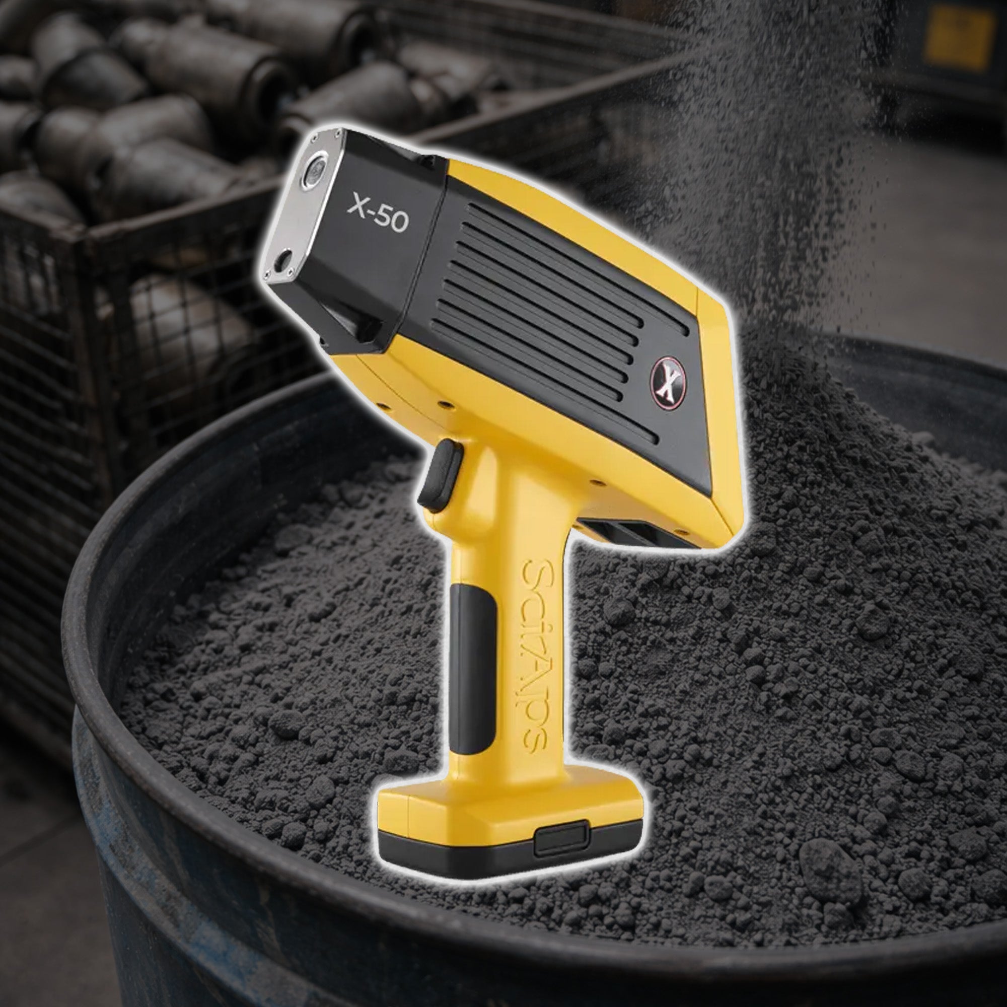 SciAps X-50 Handheld XRF Analyzer Configured for catalytic converter testing and recycling
