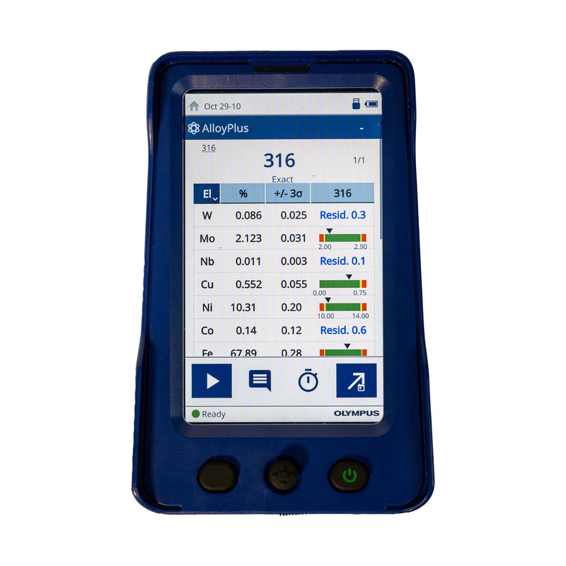 Olympus Vanta C-Series 316 Stainless Steel Identification