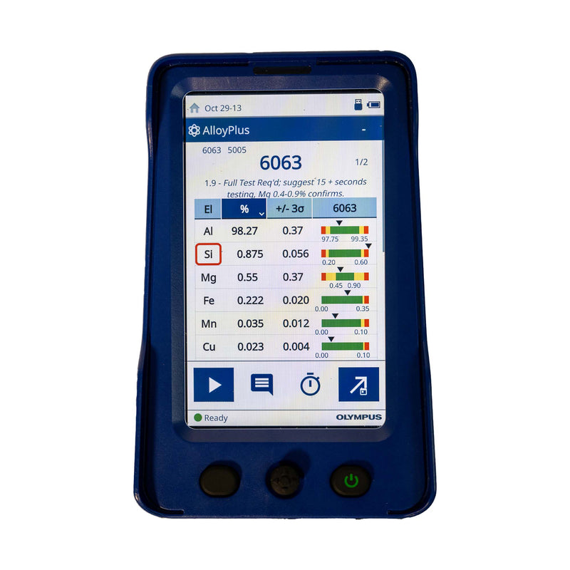 Olympus Vanta C-Series 6063 Aluminum Identification