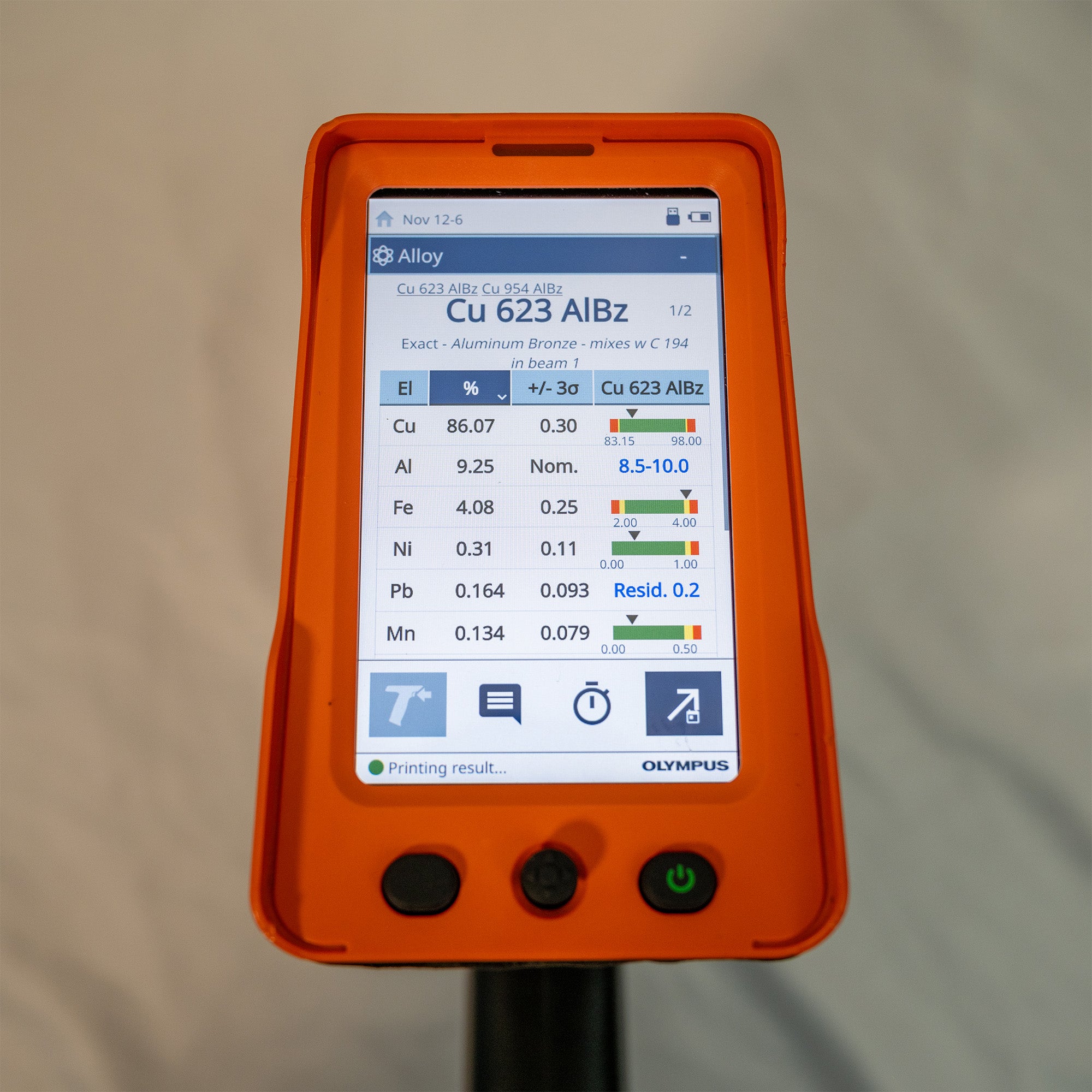 CPO VES Testing 954/623 Aluminum Bronze Copper Alloy SN810340