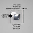 Pure Silver Standard Certified Reference Material with chemical composition