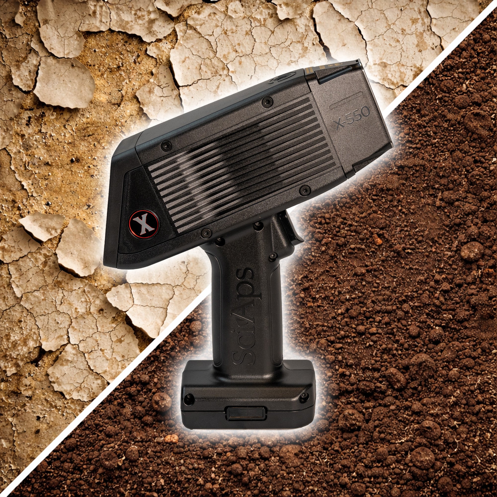 SciAps X-550 Pb handheld xrf analyzer configured for both HUD approved Pb Paint and Soils Testing