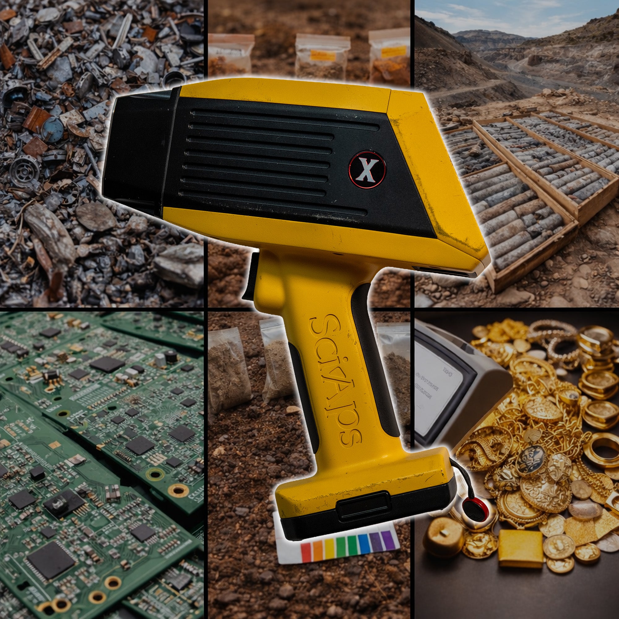 SciAps X-200 Handheld XRF Analyzer Configured for scrap metal, precious metals, rohs, mining, soil and environmental testing