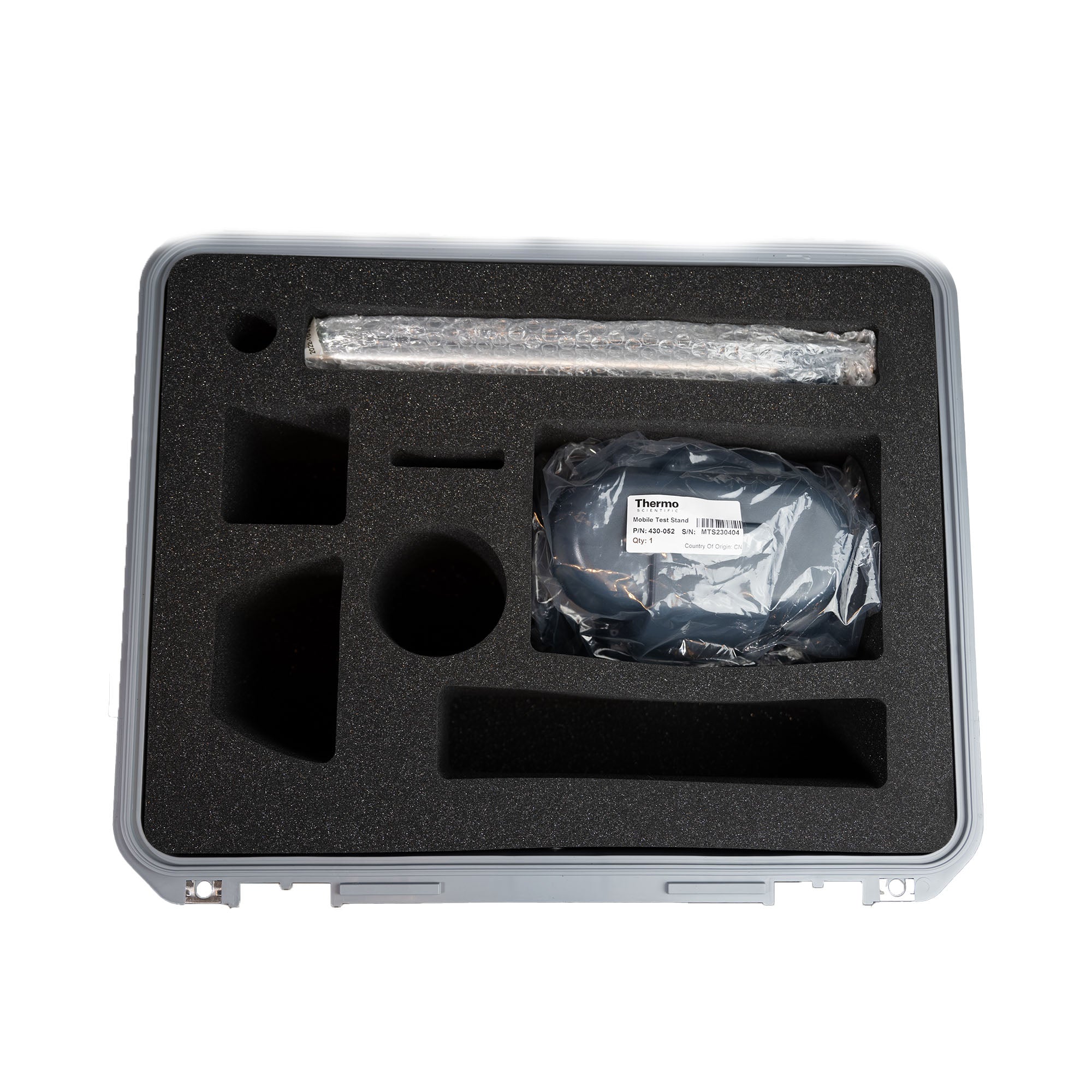 Authentic Thermo Scientific Niton XL2 Mobile Test Stand Part Number 430-032 showing packed inside case