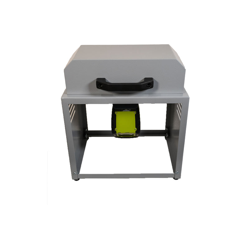 Thermo Scientific Niton XL2 Extra Large Benchtop Test Stand Portable Test Stand Front View showing Niton XL2 Plus Installed Closed Lid