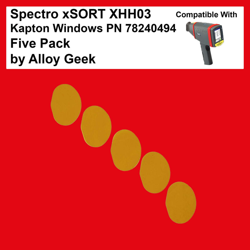Five Pack Spectro xSORT XHH03 Kapton Windows PN 78240494