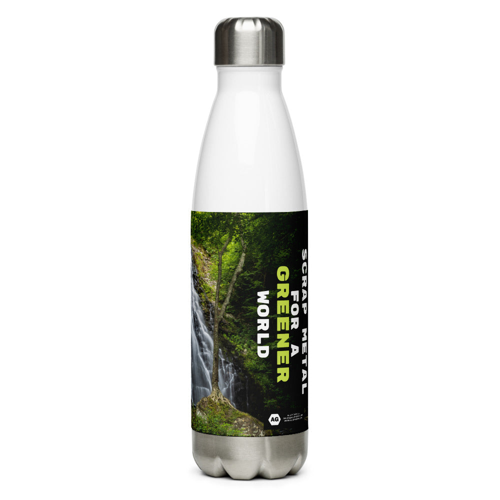 Scrap Metal for a Greener World Stainless Steel Water Bottle by Alloy Geek image 1