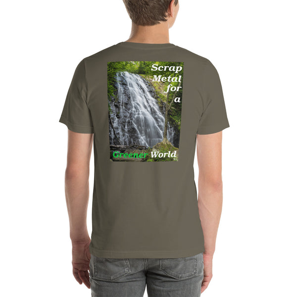 Scrap Metal for a Greener World Premium Unisex T-shirt back